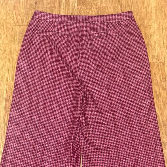 L’Agence Livvy Wool Blend Houndstooth Trouser in Metallic Pink and Black Size 18 - Picture 11 of 15